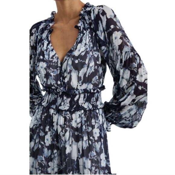 Rails Dresses & Skirts - Rails Frederica Indigo Blossoms Floral Maxi Dress Sz M Peasant Cottagecore NEW